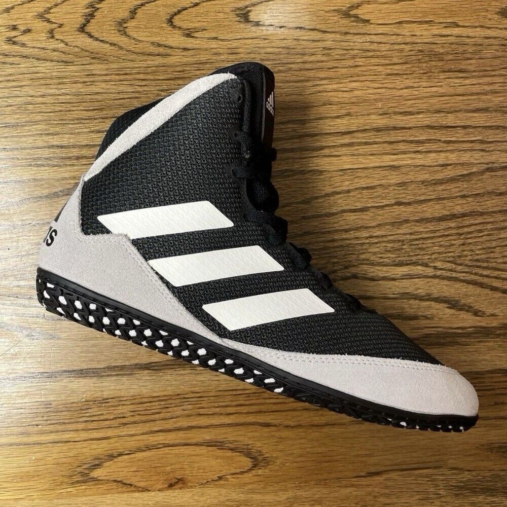 adidas FZ5381 Men's Size 12 Mat Wizard 5 Wrestling Shoes Black Grey NEW